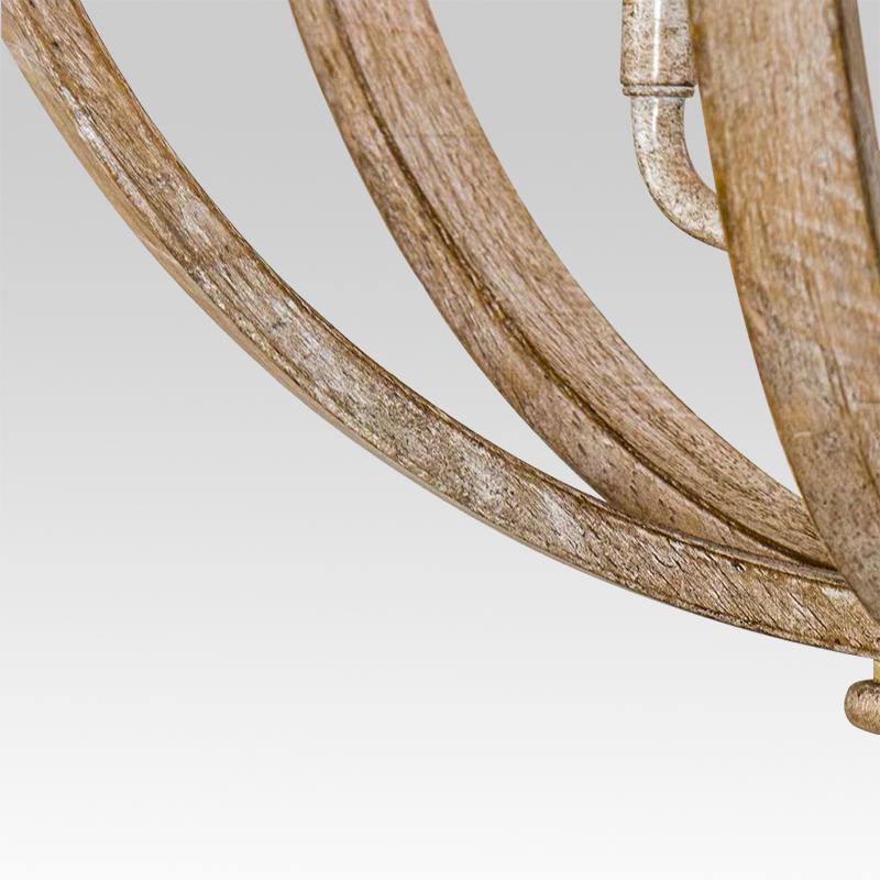 Pendantlightie-Farmhouse Wood 4-Light Orb Chandelier-Chandeliers--