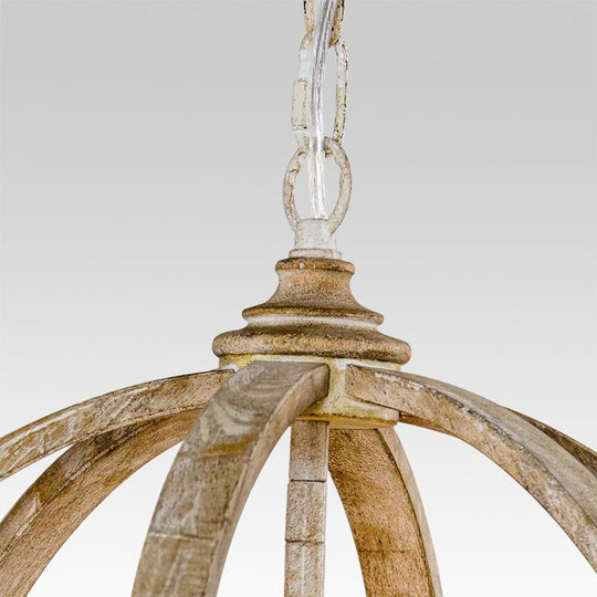 Pendantlightie-Farmhouse Wood 4-Light Orb Chandelier-Chandeliers--