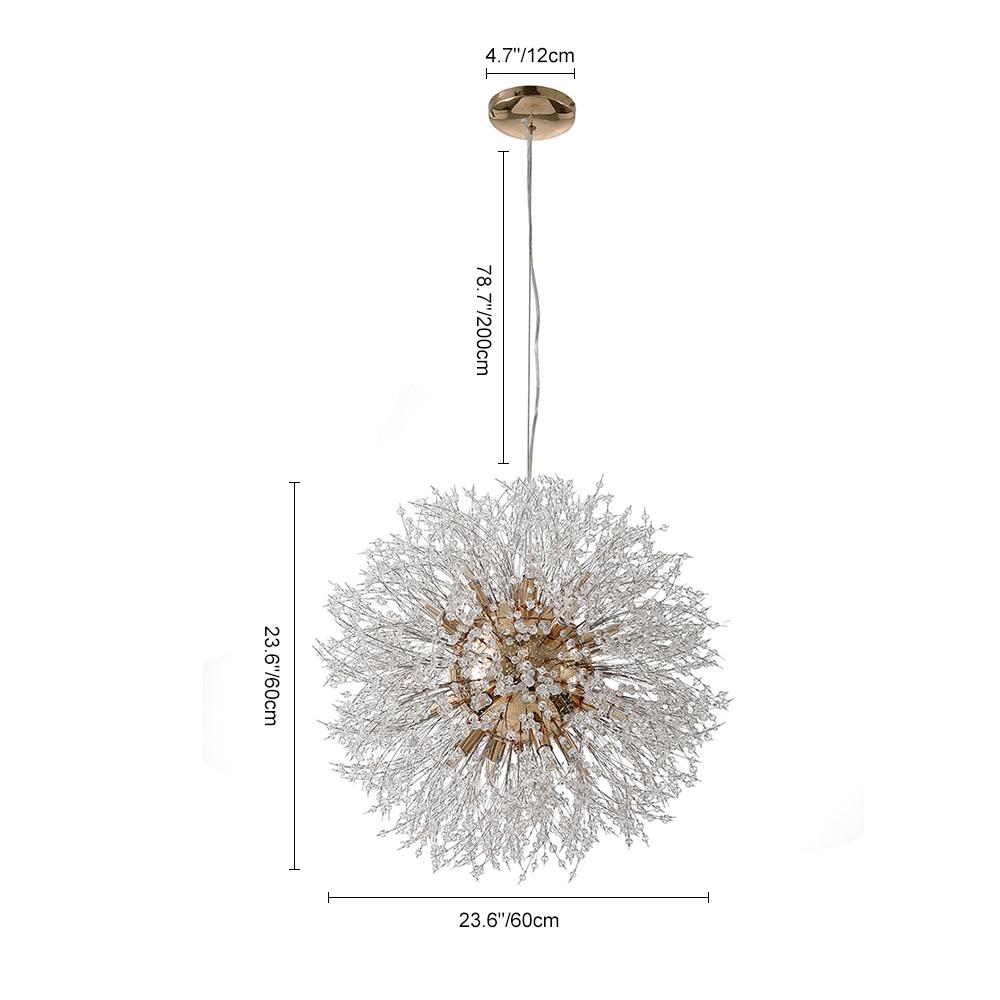 PendantLightie-Firework Sputnik Modern Crystal Chandeliers-Chandeliers-16Lt-Chrome