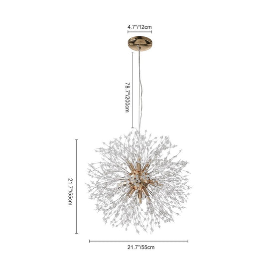 PendantLightie-Firework Sputnik Modern Crystal Chandeliers-Chandeliers-16Lt-Chrome