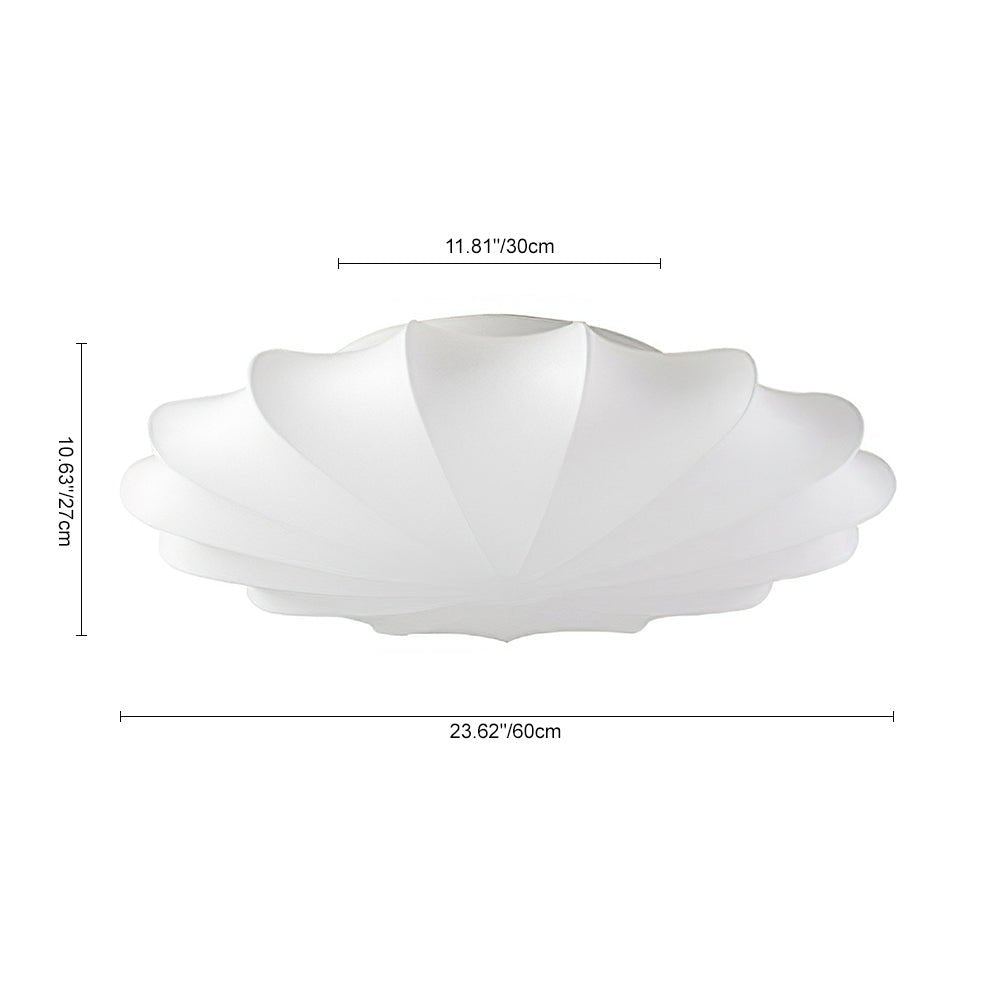 Pendantlightie-Geometric Flower Unique Silk Ceiling Light-Flush Mount-3Lt-