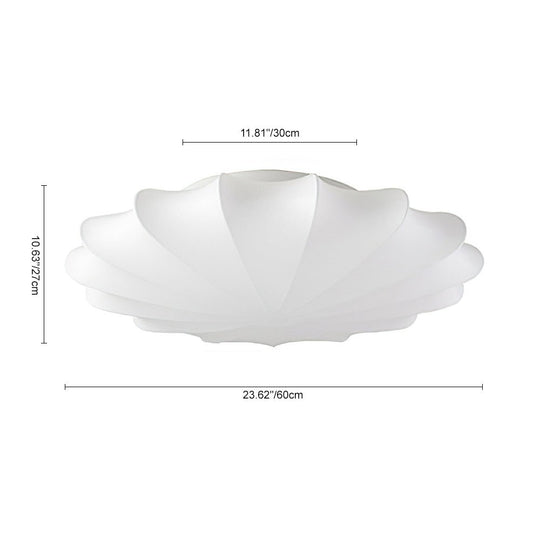 Pendantlightie-Geometric Flower Unique Silk Ceiling Light-Flush Mount-3Lt-