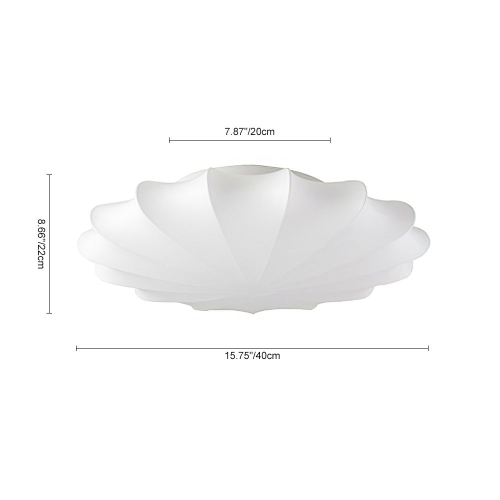 Pendantlightie-Geometric Flower Unique Silk Ceiling Light-Flush Mount-3Lt-