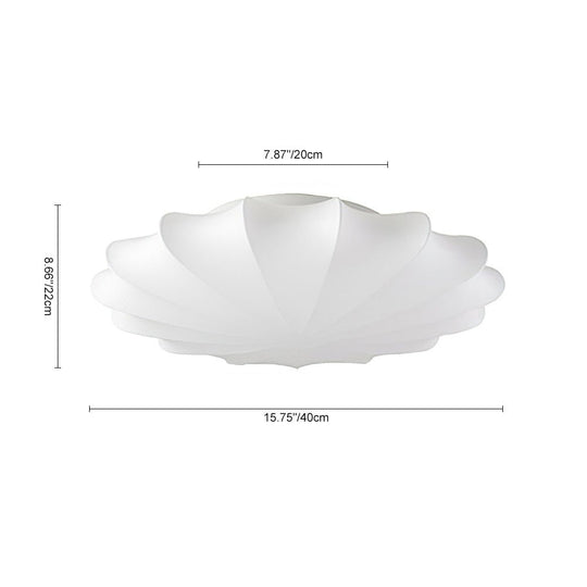 Pendantlightie-Geometric Flower Unique Silk Ceiling Light-Flush Mount-3Lt-