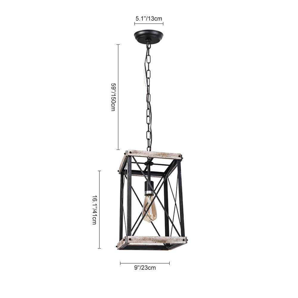 Pendantlightie-Geometric Wooden Pendant Light-Pendants--