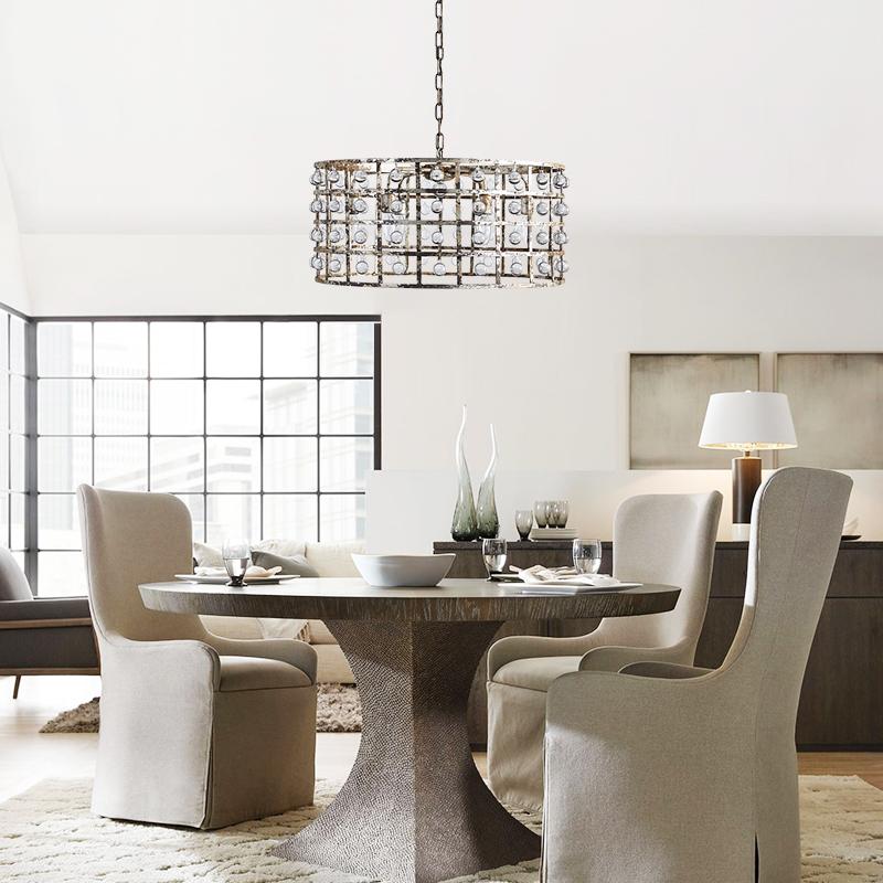 Pendantlightie-Glass Ball Drum Chandelier-Chandeliers-6Lt-