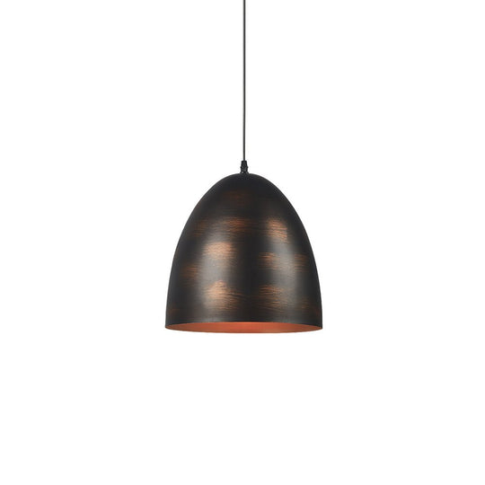 Pendantlightie-Industrial 1-Light Metal Bell Pendant Light For Dining Table-Pendants-Antique Brass-