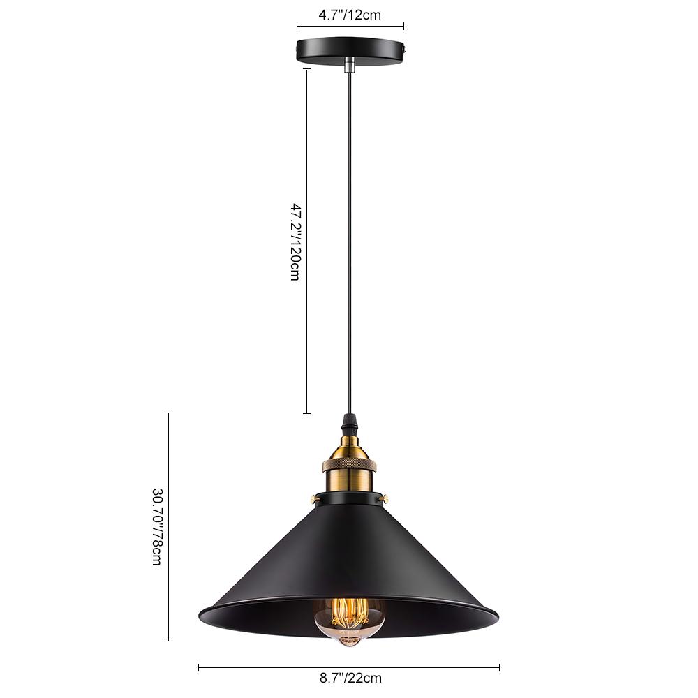 PendantLightie-Industrial Cone Single Pendant Lights-Pendants--