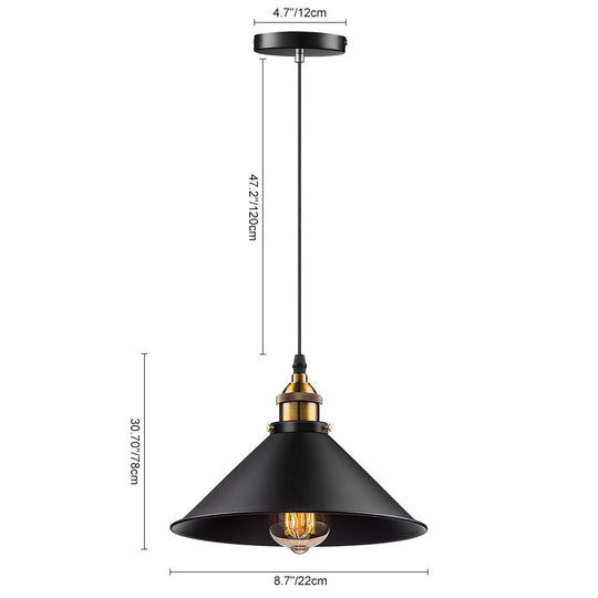 PendantLightie-Industrial Cone Single Pendant Lights-Pendants--