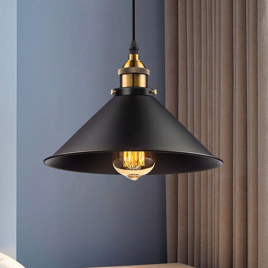 PendantLightie-Industrial Cone Single Pendant Lights-Pendants--