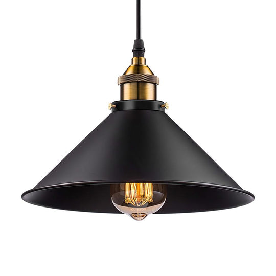 PendantLightie-Industrial Cone Single Pendant Lights-Pendants--