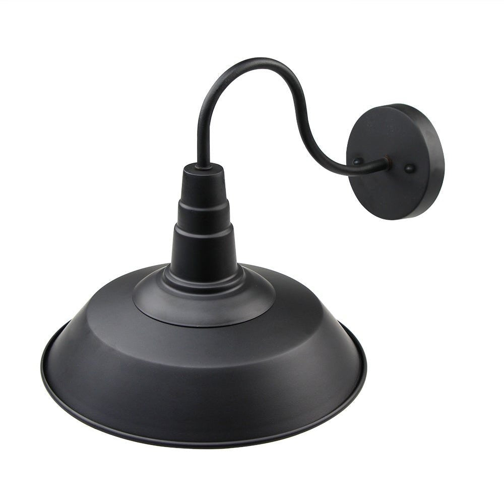 Pendantlightie-Industrial Farmhouse 1-Light Black Barn Wall Light-Wall Light--