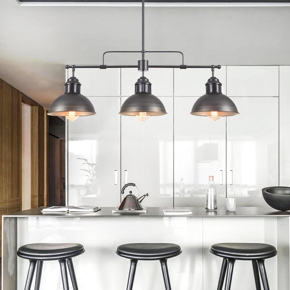 Pendantlightie-Industrial Linear Pot Lid Pendant-Pendants--