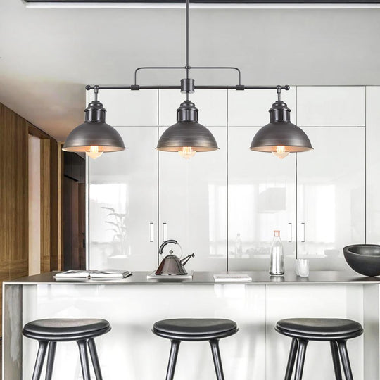 Pendantlightie-Industrial Linear Pot Lid Pendant-Pendants--