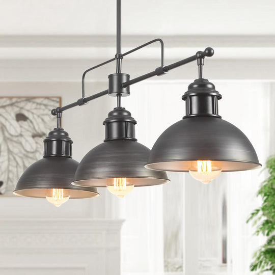 Pendantlightie-Industrial Linear Pot Lid Pendant-Pendants--