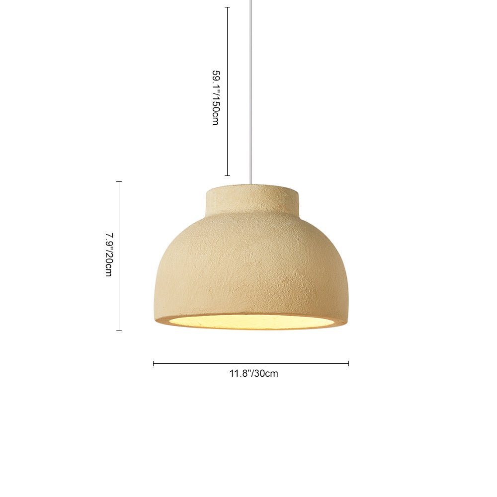 Pendantlightie-Japanese Style 1-Light Wabi Sabi Dome Pendant For Dining Table-Pendants-Small-Green