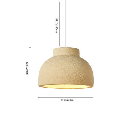 Pendantlightie-Japanese Style 1-Light Wabi Sabi Dome Pendant For Dining Table-Pendants-Small-Green