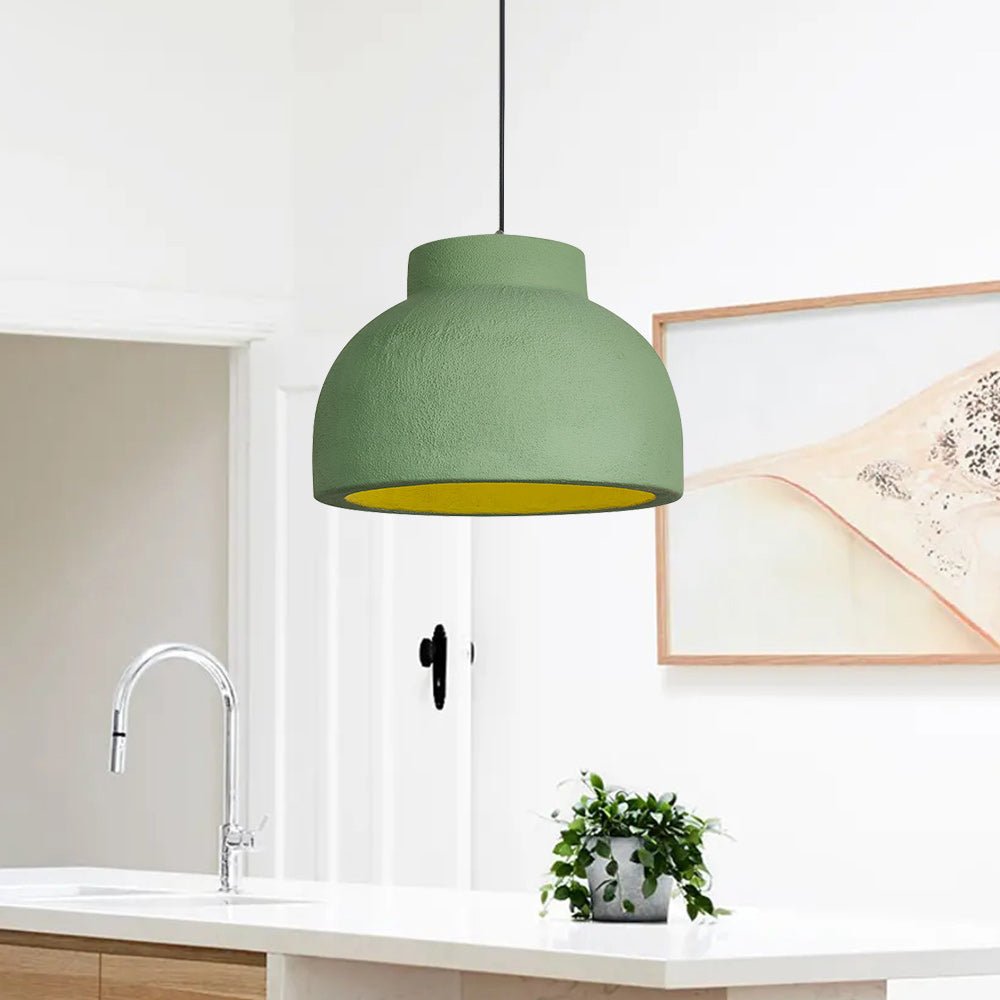 Pendantlightie-Japanese Style 1-Light Wabi Sabi Dome Pendant For Dining Table-Pendants-Small-Green