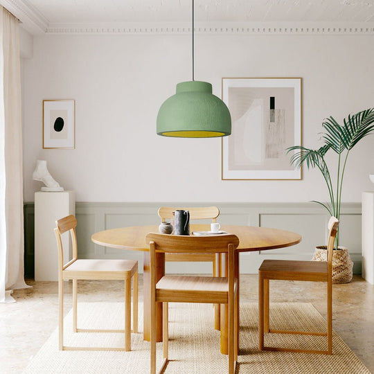 Pendantlightie-Japanese Style 1-Light Wabi Sabi Dome Pendant For Dining Table-Pendants-Small-Green