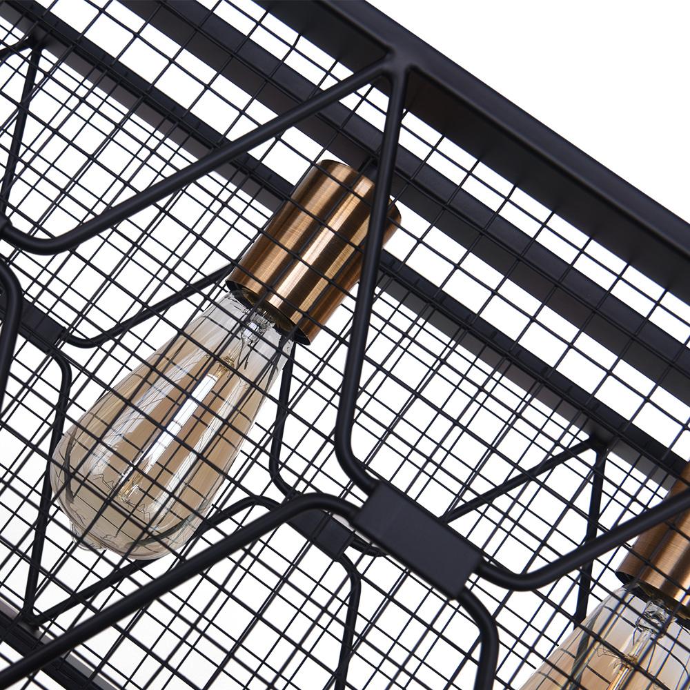 Pendantlightie-Kitchen Island Metal Rectangular Chandelier-Chandeliers-6Lt-