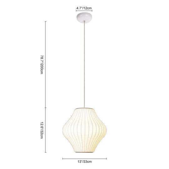 Pendantlightie-Lantern Style Ribbed White Hanging Light Fixtures-Pendants-Drum-