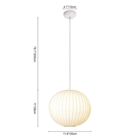Pendantlightie-Lantern Style Ribbed White Hanging Light Fixtures-Pendants-Drum-