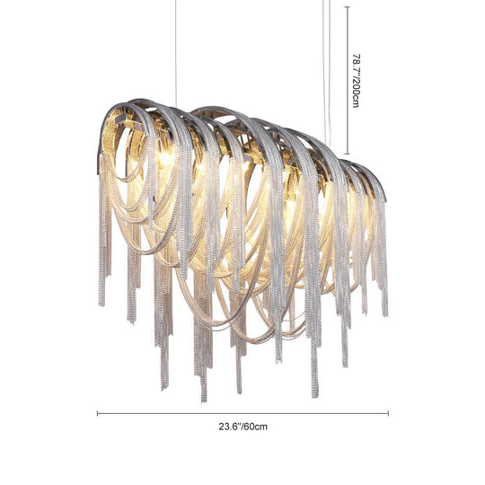 PendantLightie-Linear Chain Modern Luxury Chandeliers-Chandeliers--