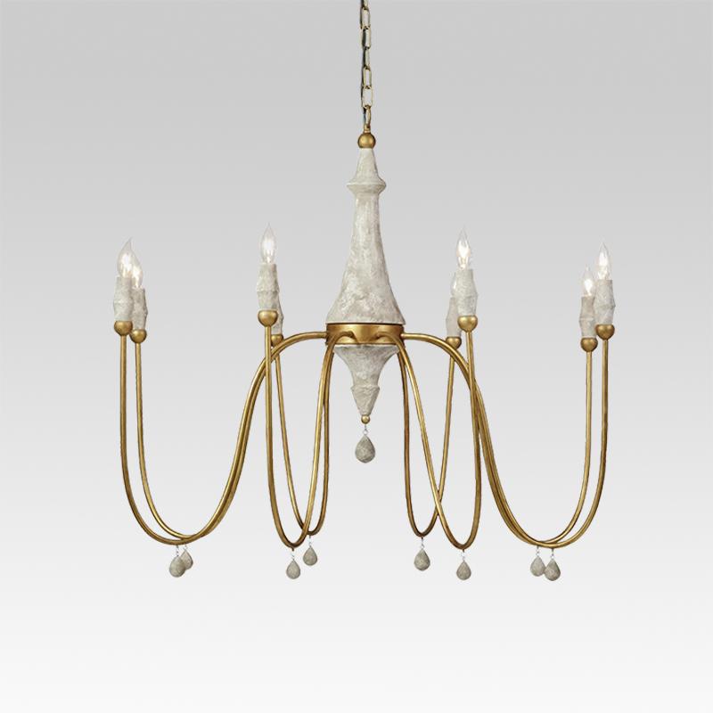 Pendantlightie-Luxe Candle Style Transitional Chandelier-Chandeliers-Gold-