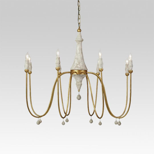 Pendantlightie-Luxe Candle Style Transitional Chandelier-Chandeliers-Gold-