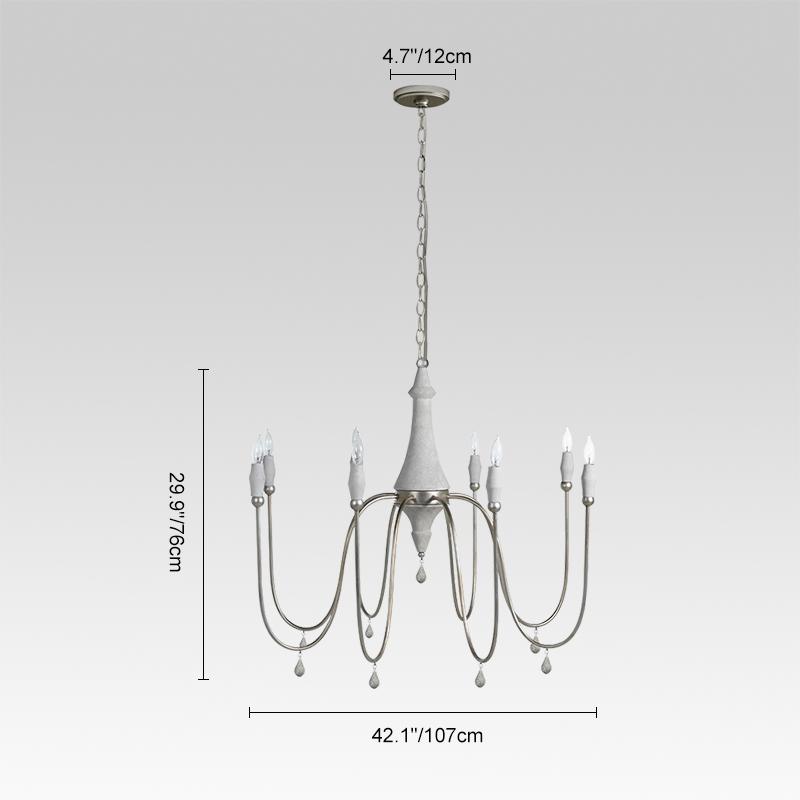 Pendantlightie-Luxe Candle Style Transitional Chandelier-Chandeliers-Gold-