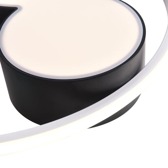 Pendantlightie-Mickey Cartoon Dimmable Led Flush Mount For Bedroom-Flush Mount-17.72 in (45 cm)-Warm White Light
