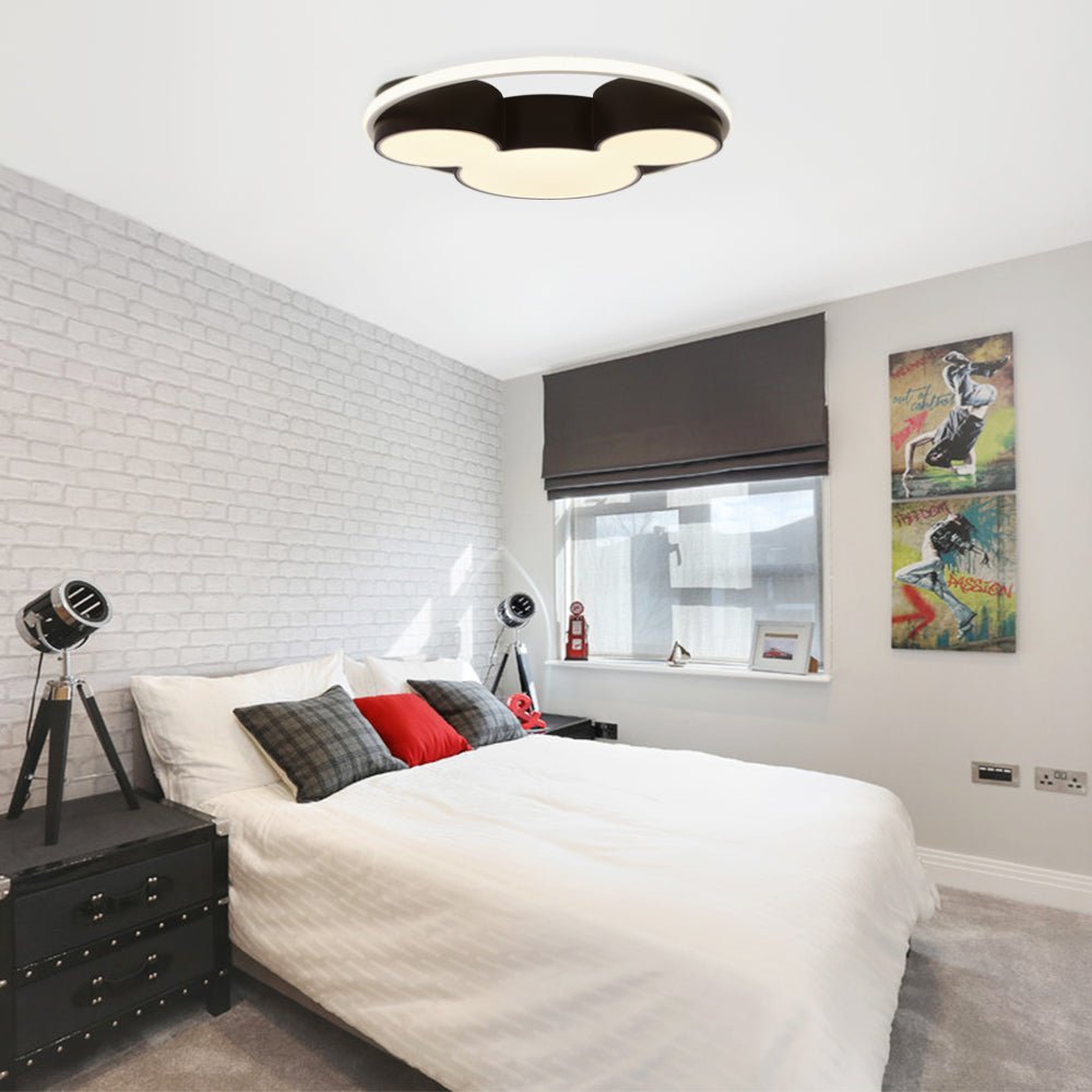 Pendantlightie-Mickey Cartoon Dimmable Led Flush Mount For Bedroom-Flush Mount-17.72 in (45 cm)-Warm White Light
