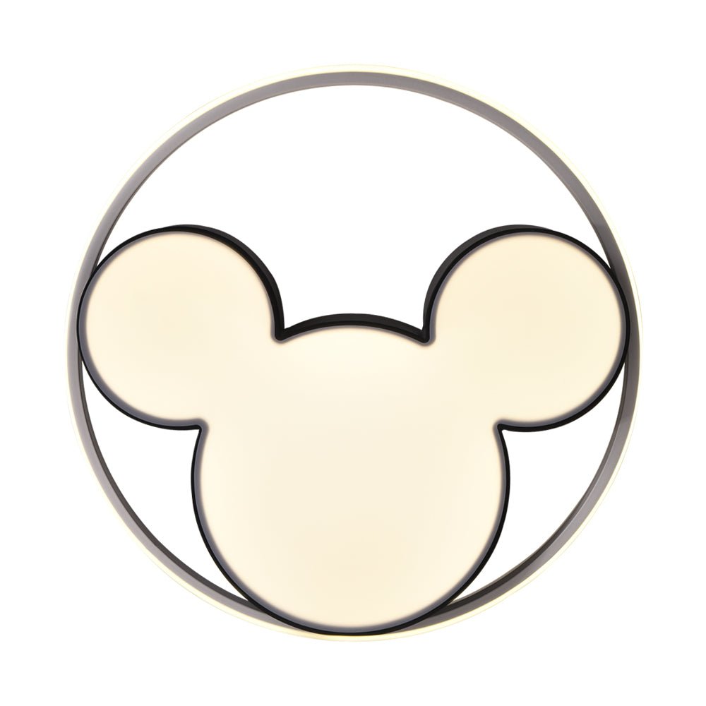 Pendantlightie-Mickey Cartoon Dimmable Led Flush Mount For Bedroom-Flush Mount-17.72 in (45 cm)-Warm White Light