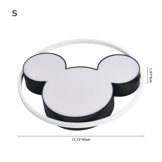 Pendantlightie-Mickey Cartoon Dimmable Led Flush Mount For Bedroom-Flush Mount-17.72 in (45 cm)-Warm White Light