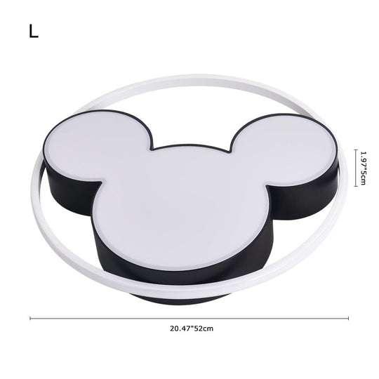 Pendantlightie-Mickey Cartoon Dimmable Led Flush Mount For Bedroom-Flush Mount-17.72 in (45 cm)-Warm White Light