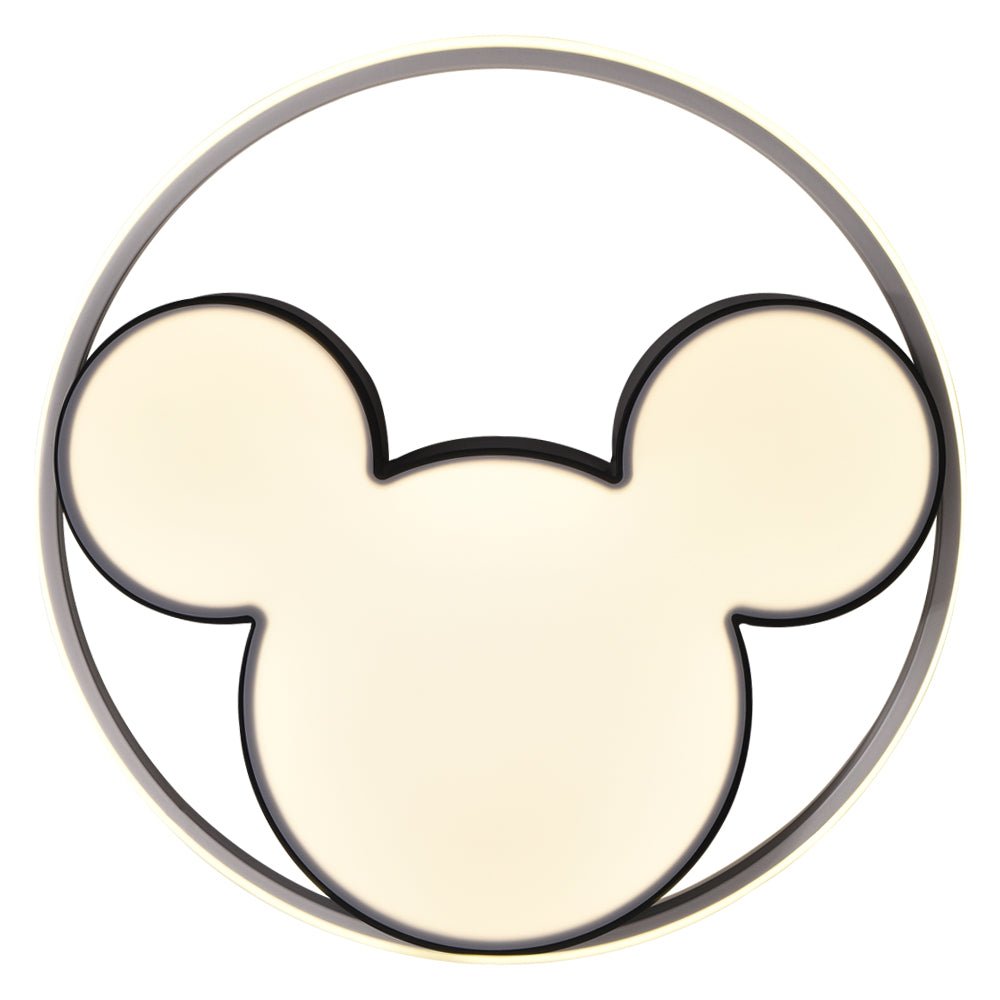 Pendantlightie-Mickey Cartoon Dimmable Led Flush Mount For Bedroom-Flush Mount-17.72 in (45 cm)-Warm White Light