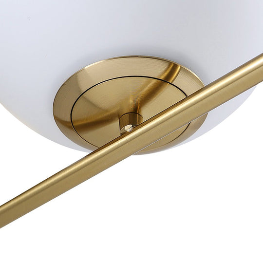 Pendantlightie-Mid-Century 1-Light Glass Globe Wall Light-Wall Light--