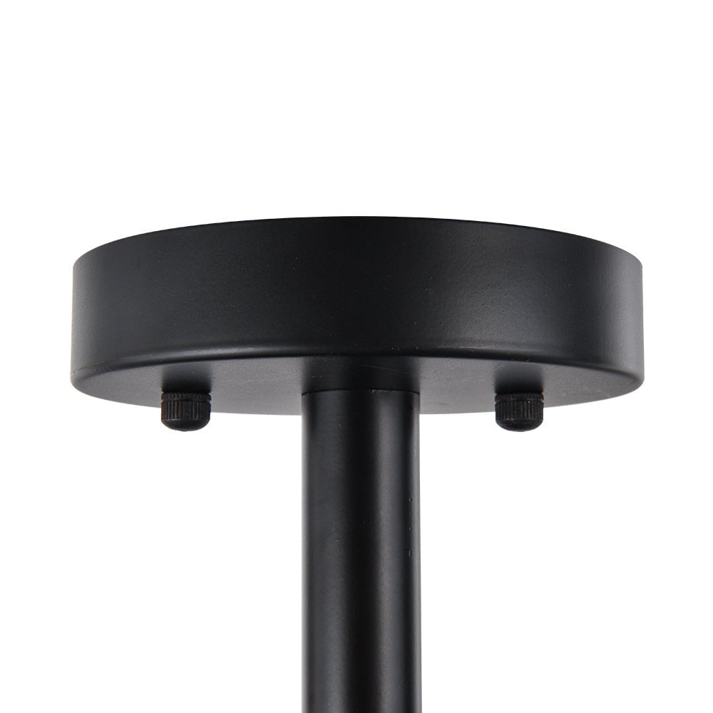 Pendantlightie-Mid-Century 6-Light Sputnik Semi Flush Mount-Semi Flush Mount-Black-