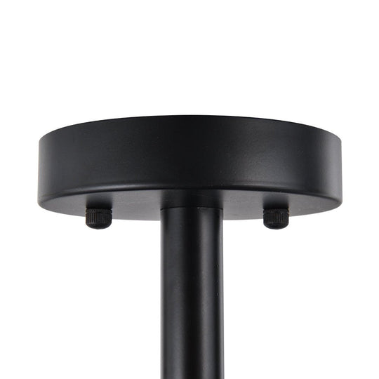 Pendantlightie-Mid-Century 6-Light Sputnik Semi Flush Mount-Semi Flush Mount-Black-