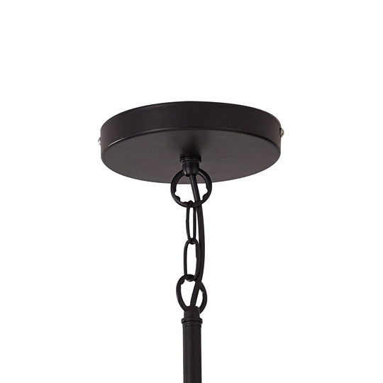 Pendantlightie-Mid-Century 8-Light Black & Gold Sputnik Chandelier-Chandeliers--