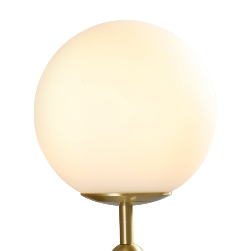 Pendantlightie-Mid-Century Modern 1-Light Glass Globe Wall Sconce-Wall Light-Black-