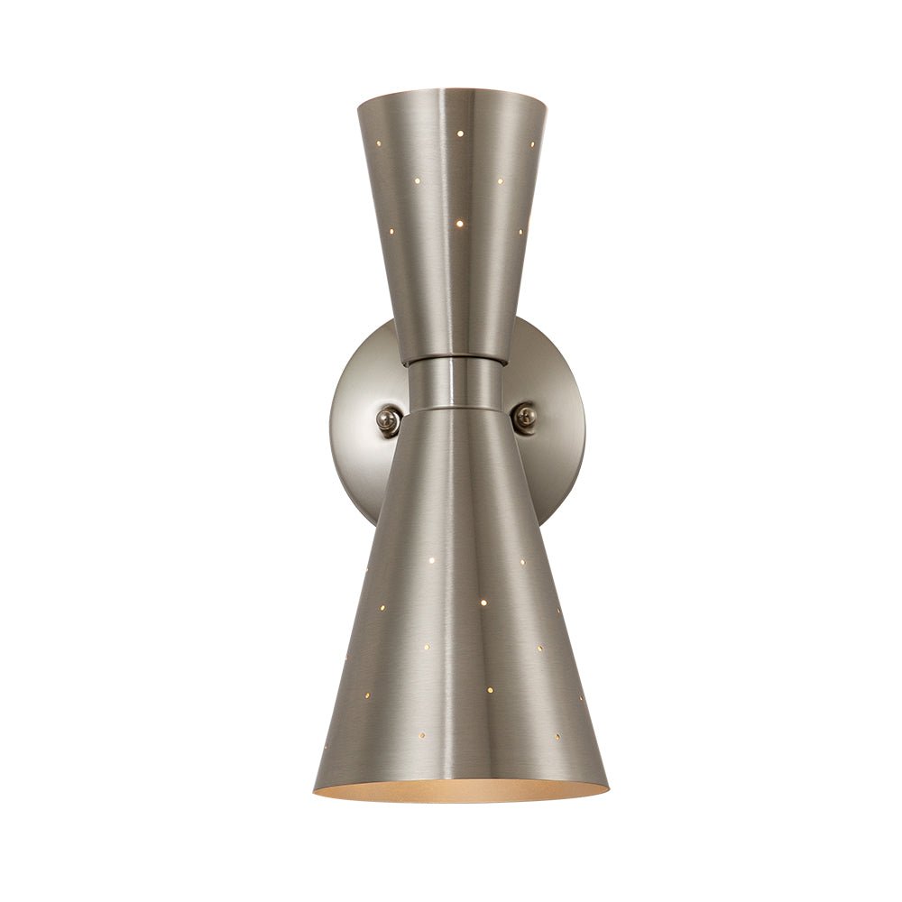 Pendantlightie-Mid-Century Modern 2-Light Starry Hourglass Wall Sconce-Wall Light-Nickel-