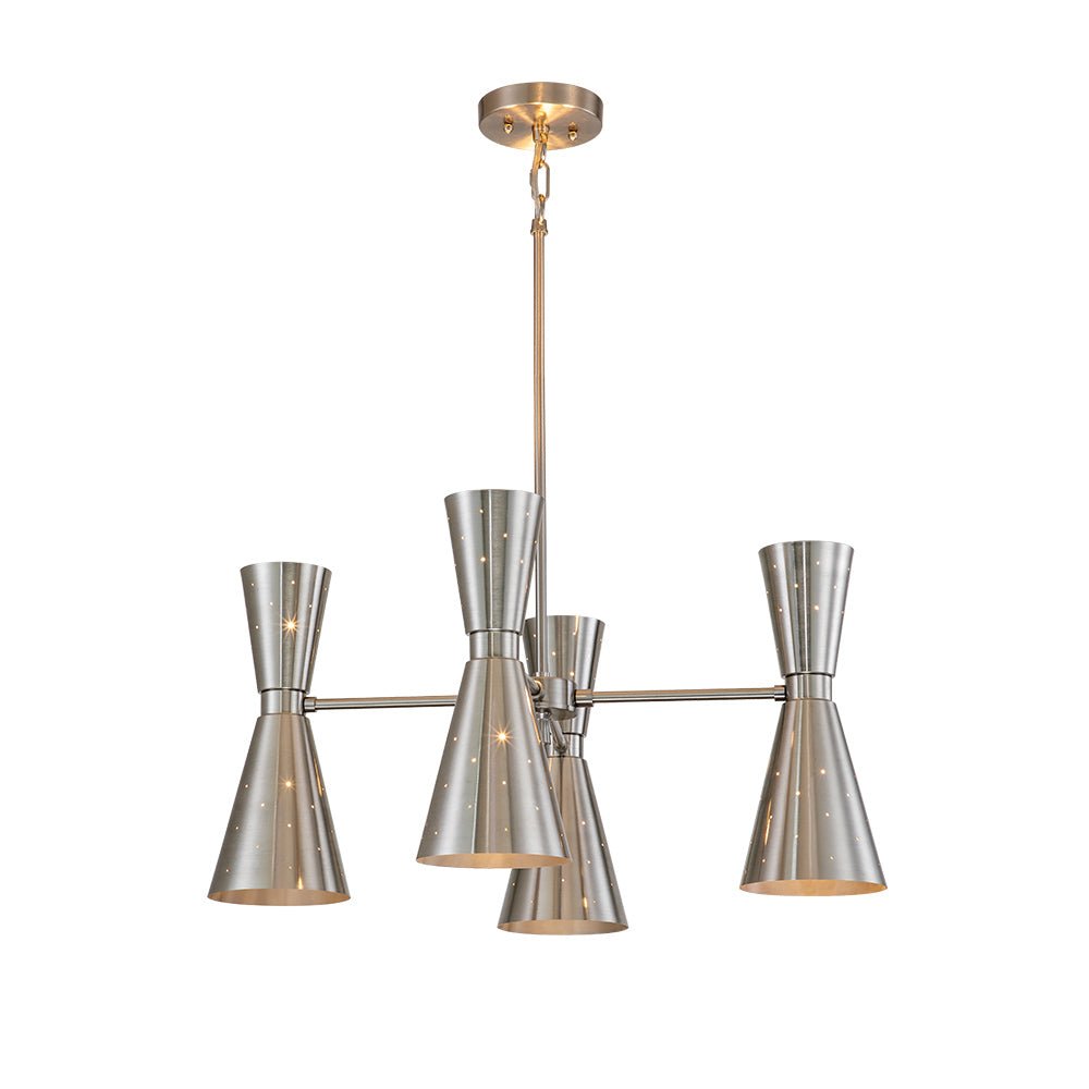 Pendantlightie-Mid-Century Modern 8-Light Hourglass Chandelier-Chandeliers--