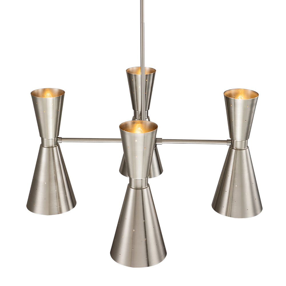Pendantlightie-Mid-Century Modern 8-Light Hourglass Chandelier-Chandeliers--