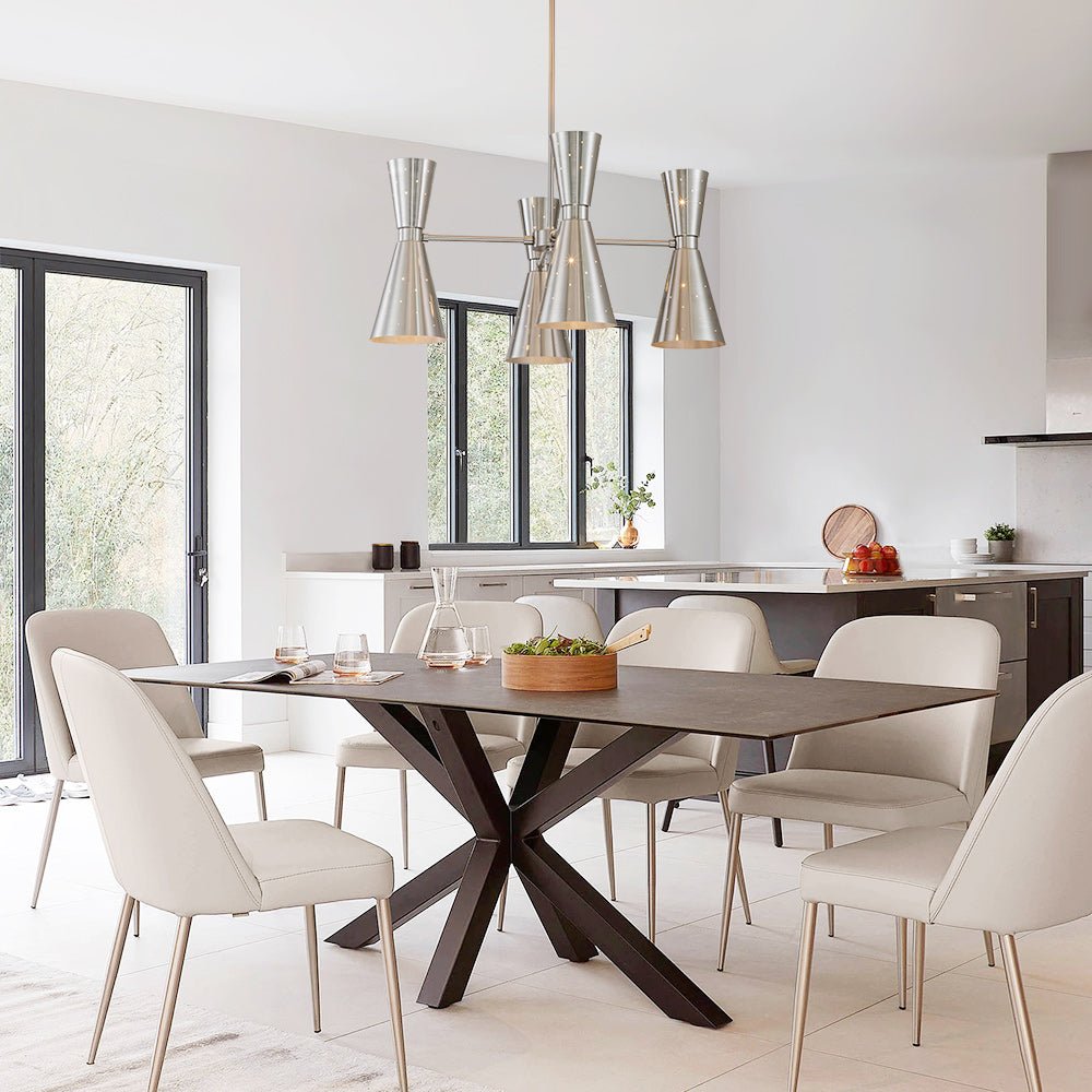 Pendantlightie-Mid-Century Modern 8-Light Hourglass Chandelier-Chandeliers--