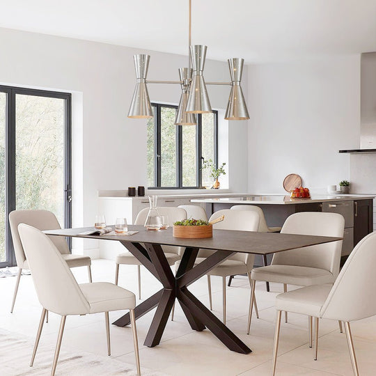 Pendantlightie-Mid-Century Modern 8-Light Hourglass Chandelier-Chandeliers--