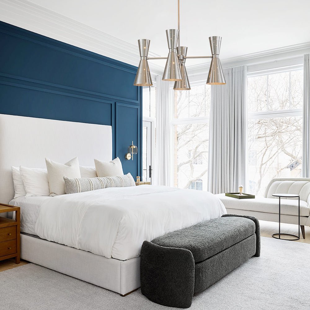 Pendantlightie-Mid-Century Modern 8-Light Hourglass Chandelier-Chandeliers--