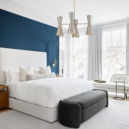 Pendantlightie-Mid-Century Modern 8-Light Hourglass Chandelier-Chandeliers--