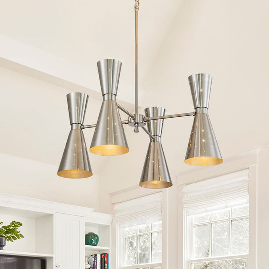 Pendantlightie-Mid-Century Modern 8-Light Hourglass Chandelier-Chandeliers--