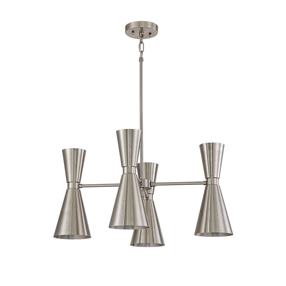 Pendantlightie-Mid-Century Modern 8-Light Hourglass Chandelier-Chandeliers--